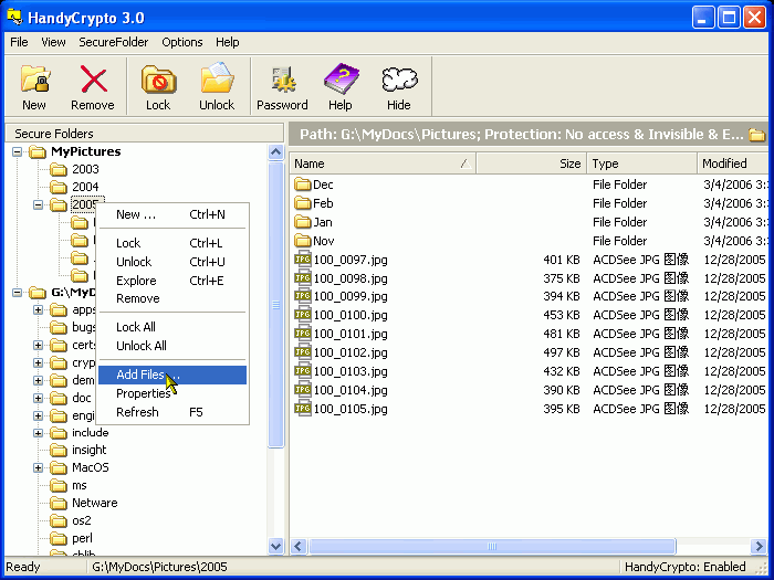 Encrypted Briefcase Personal Screenshot
